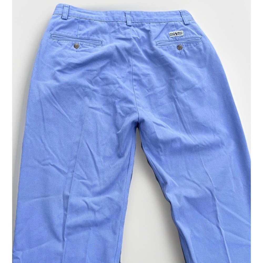Vintage Polo Ralph Lauren Chino Pants Mens Blue Preppy Faded VTG - Picture 7 of 14